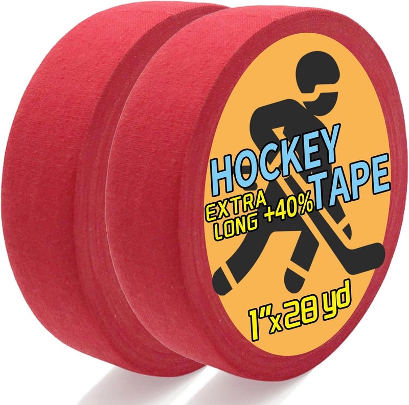 Magsaddle 2 Rolls Hockey Tape, Multipurpose Cloth Tape Grip Tape for Lacrosse Stick, Baseball & Softball Bats, Rackets, Pullup Bars, Gardening Tools, Gym, Sports Handle - Image 1